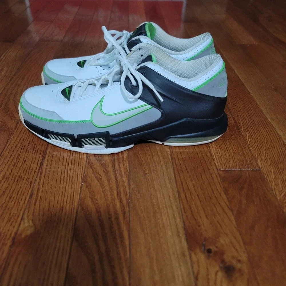 Nike‎ Air Uptempo Low Black White Lime Poison Men's 10.5 313481-101